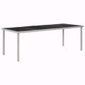 vidaXL Patio Table Black 86.6 x 35.4 x 29.3 Steel
