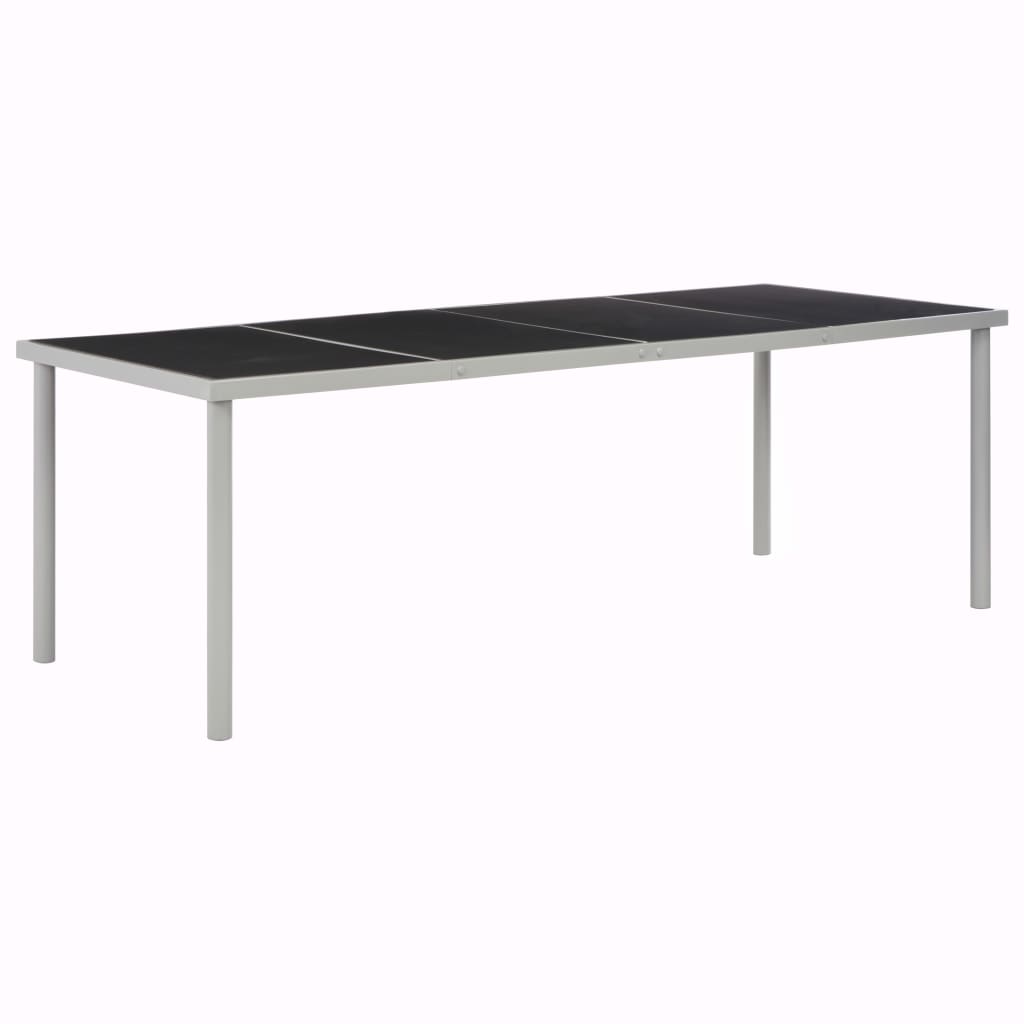 vidaXL Patio Table Black 86.6 x 35.4 x 29.3 Steel
