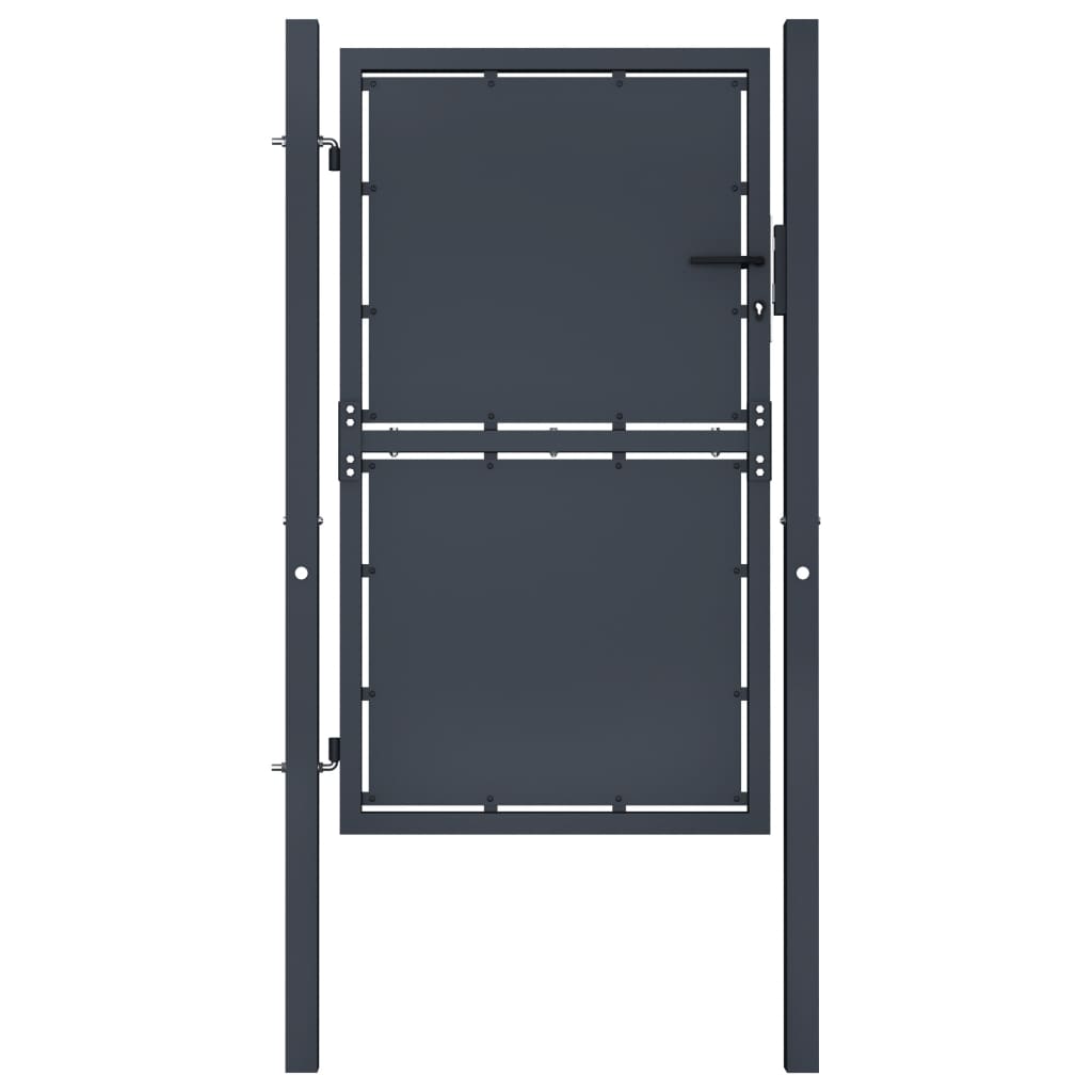 vidaXL Garden Gate Steel 100x200 cm Anthracite
