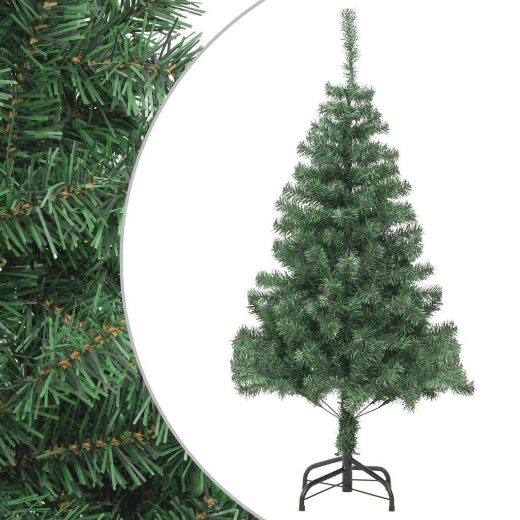Vidaxl 7 Ft Artificial Christmas Tree | Dense Pvc Material With 910 Branches | Stable Steel Stand Included | Indoor Decor Centerpiece