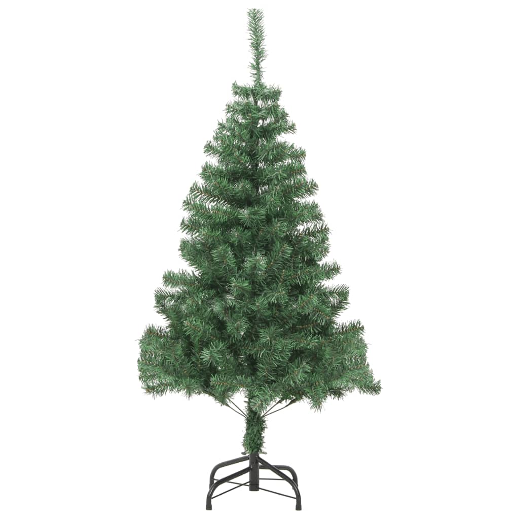 Vidaxl 7 Ft Artificial Christmas Tree | Dense Pvc Material With 910 Branches | Stable Steel Stand Included | Indoor Decor Centerpiece