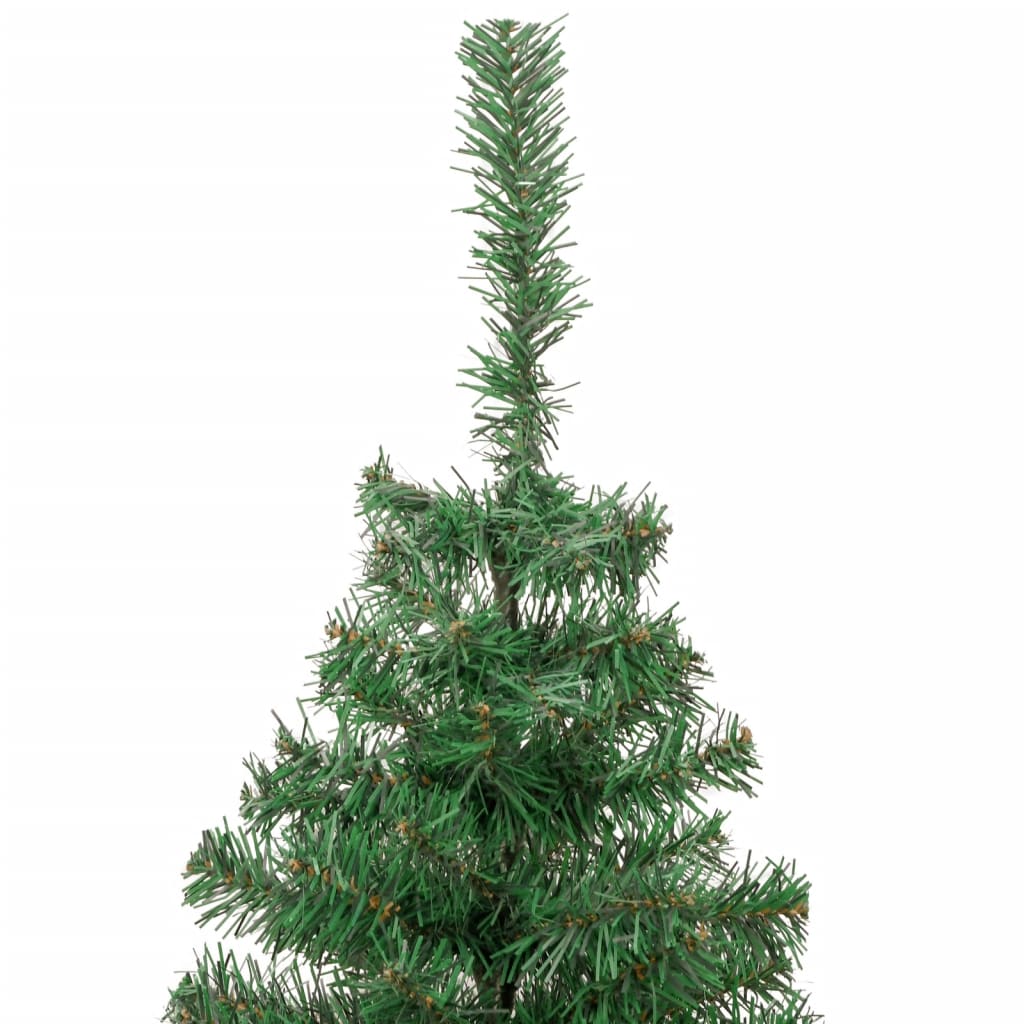 Vidaxl 7 Ft Artificial Christmas Tree | Dense Pvc Material With 910 Branches | Stable Steel Stand Included | Indoor Decor Centerpiece
