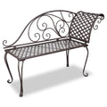 vidaXL Patio Chaise Lounge 50.4 Steel Antique Brown