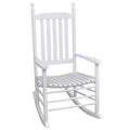 vidaXL Rocking Chair with Curved Seat White Wood-Like New