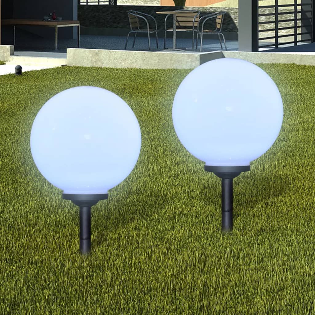 vidaXL Outdoor Pathway Lamps 2 pcs LED 11.8 with Ground Spike