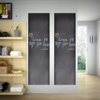 Vidaxl Black Wall Sticker Blackboard, Self-Adhesive, Reusable – Ideal For Kids' Drawing And Home Messaging, With Colorful Chalks Included, 2 Rolls - 1.5'X6.6
