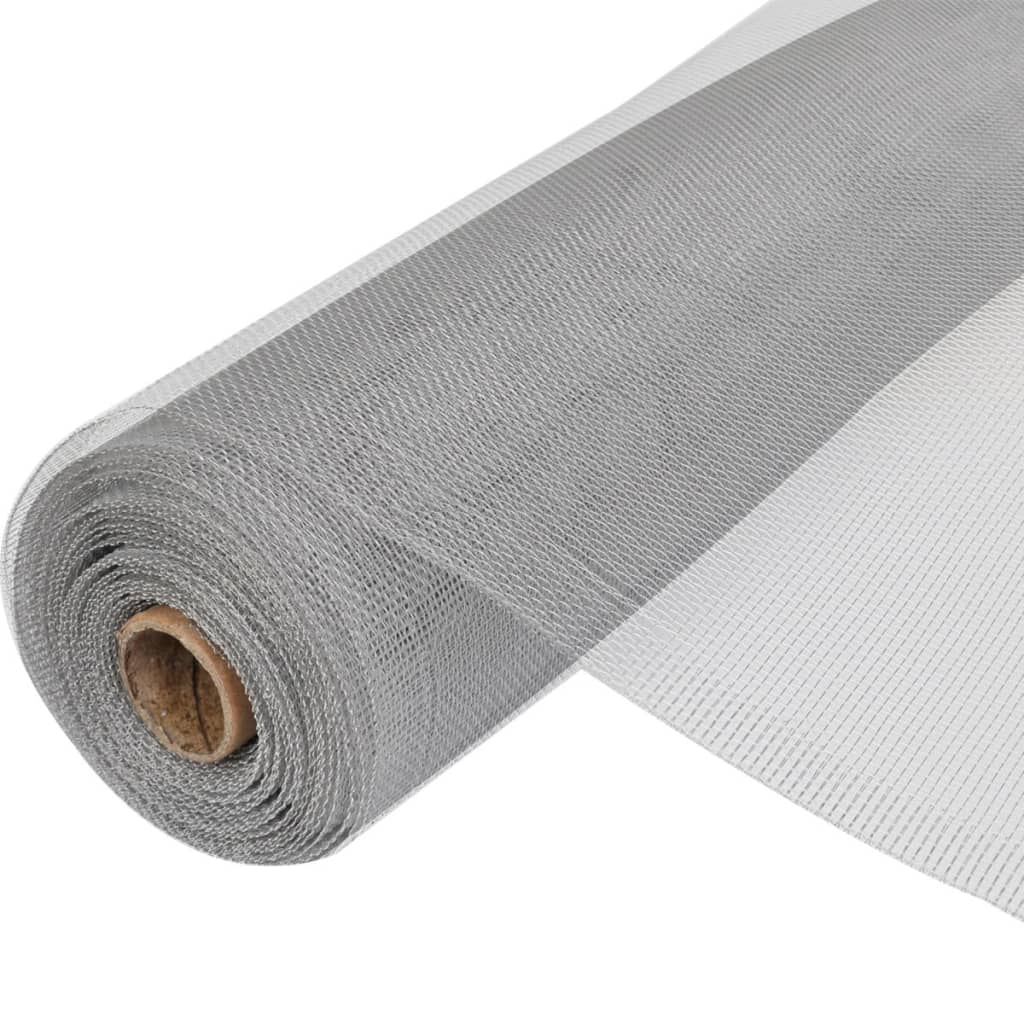 vidaXL Mesh Screen Aluminum 39.4x196.9 Silver