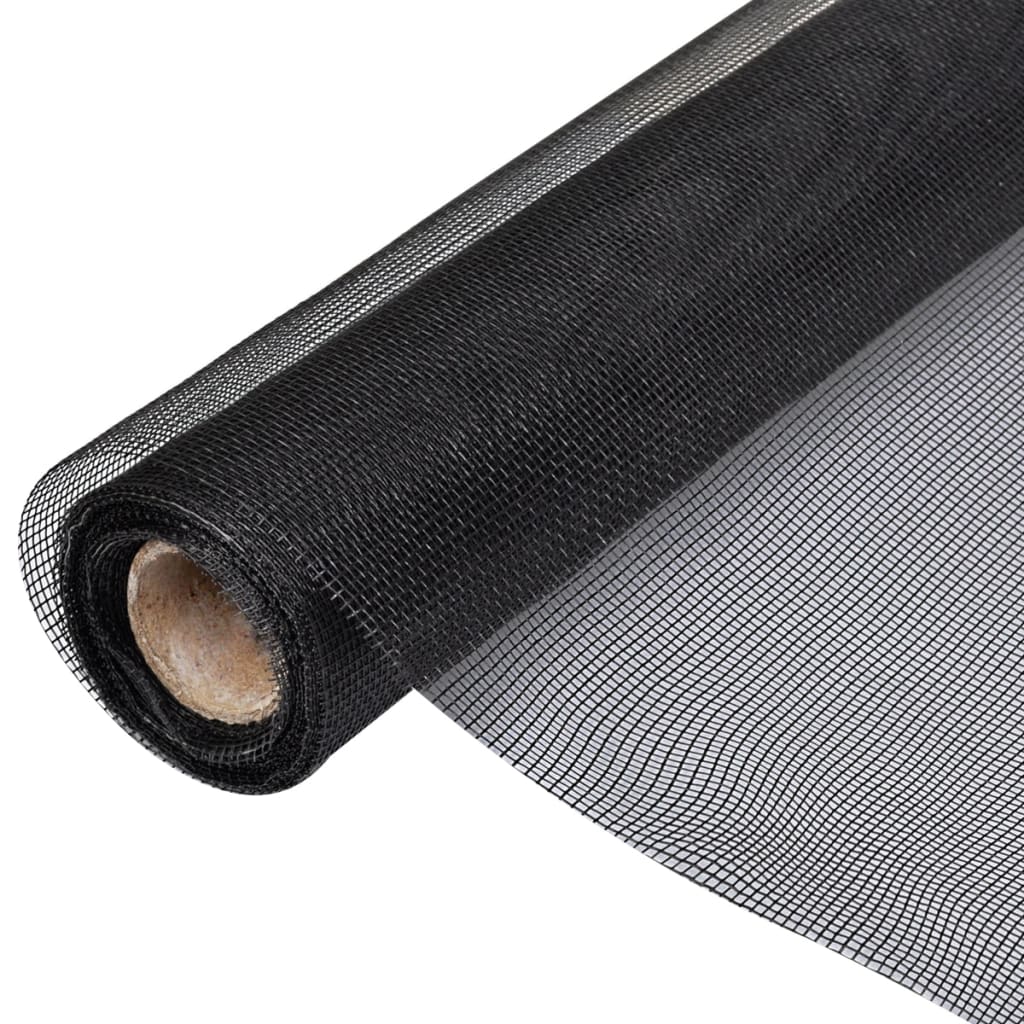 vidaXL Mesh Screen Fiberglass 3' 3 x 33' Black