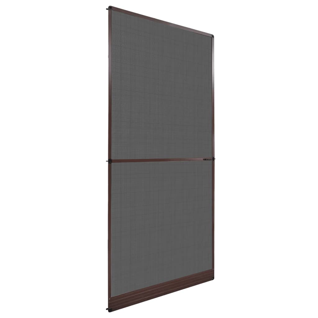 Brown Hinged Insect Screen for Doors 39.4x84.6