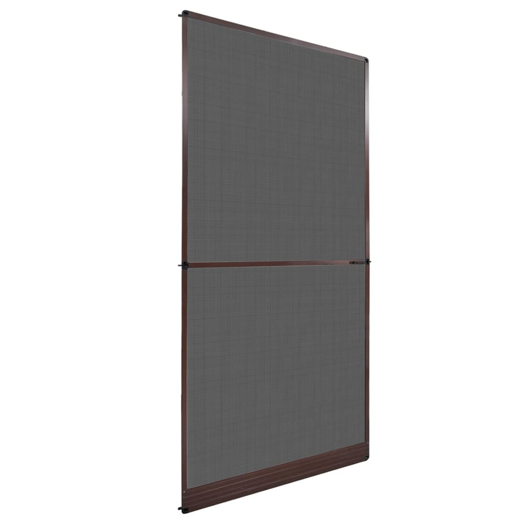 Brown Hinged Insect Screen for Doors 47.2x94.5