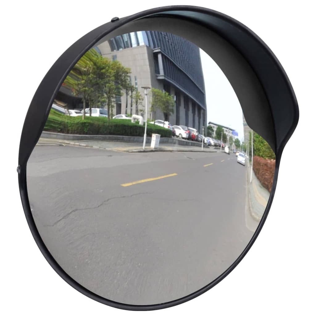 Convex Traffic Mirror PC Plastic Black 12 Outdoor