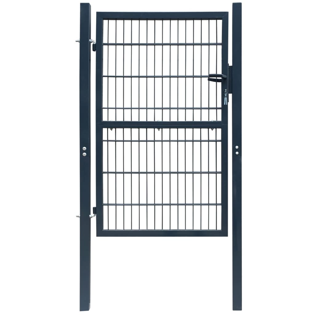 vidaXL 2D Fence Gate (Single) Anthracite Gray 41.7'' x 82.7''