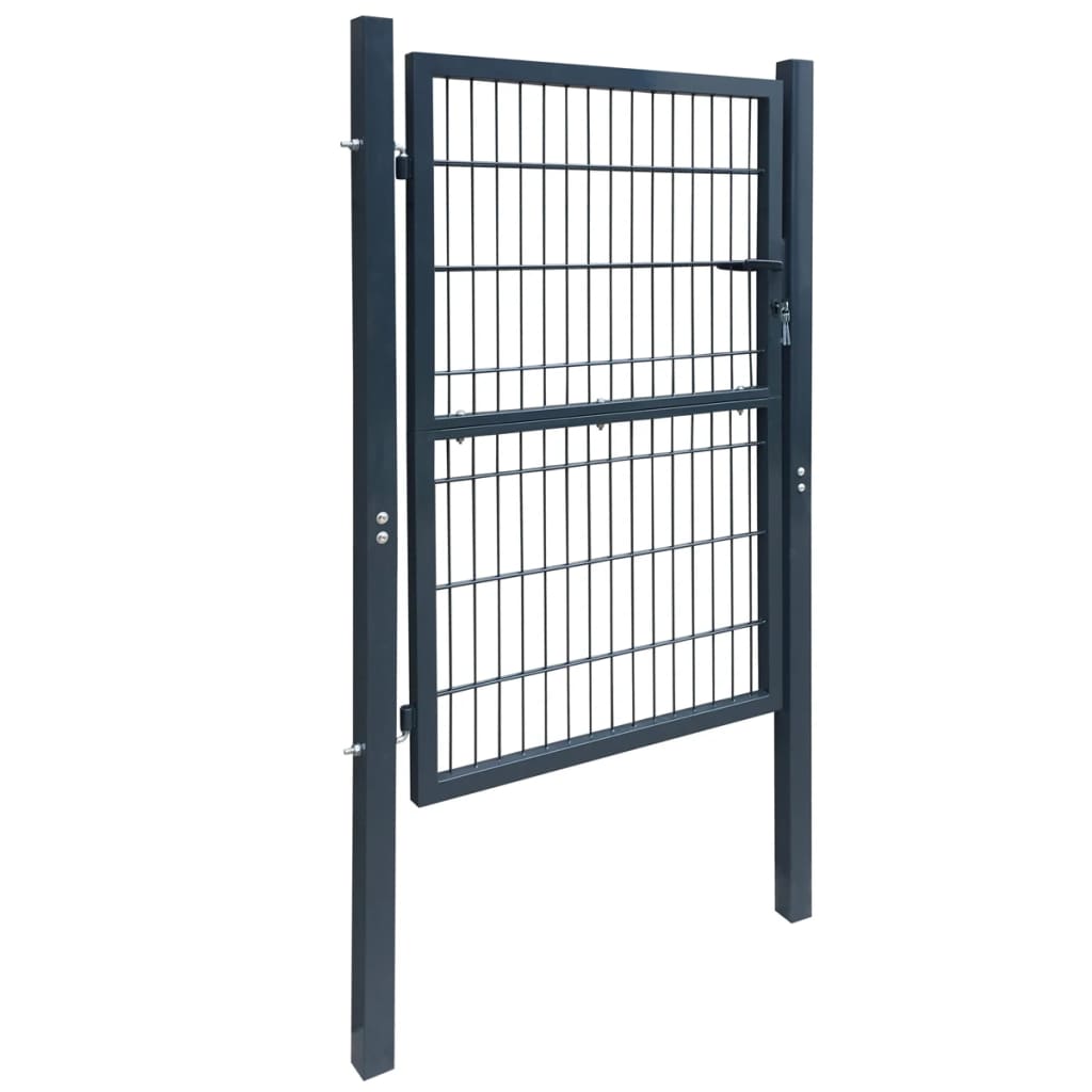 vidaXL 2D Fence Gate (Single) Anthracite Gray 41.7'' x 82.7''