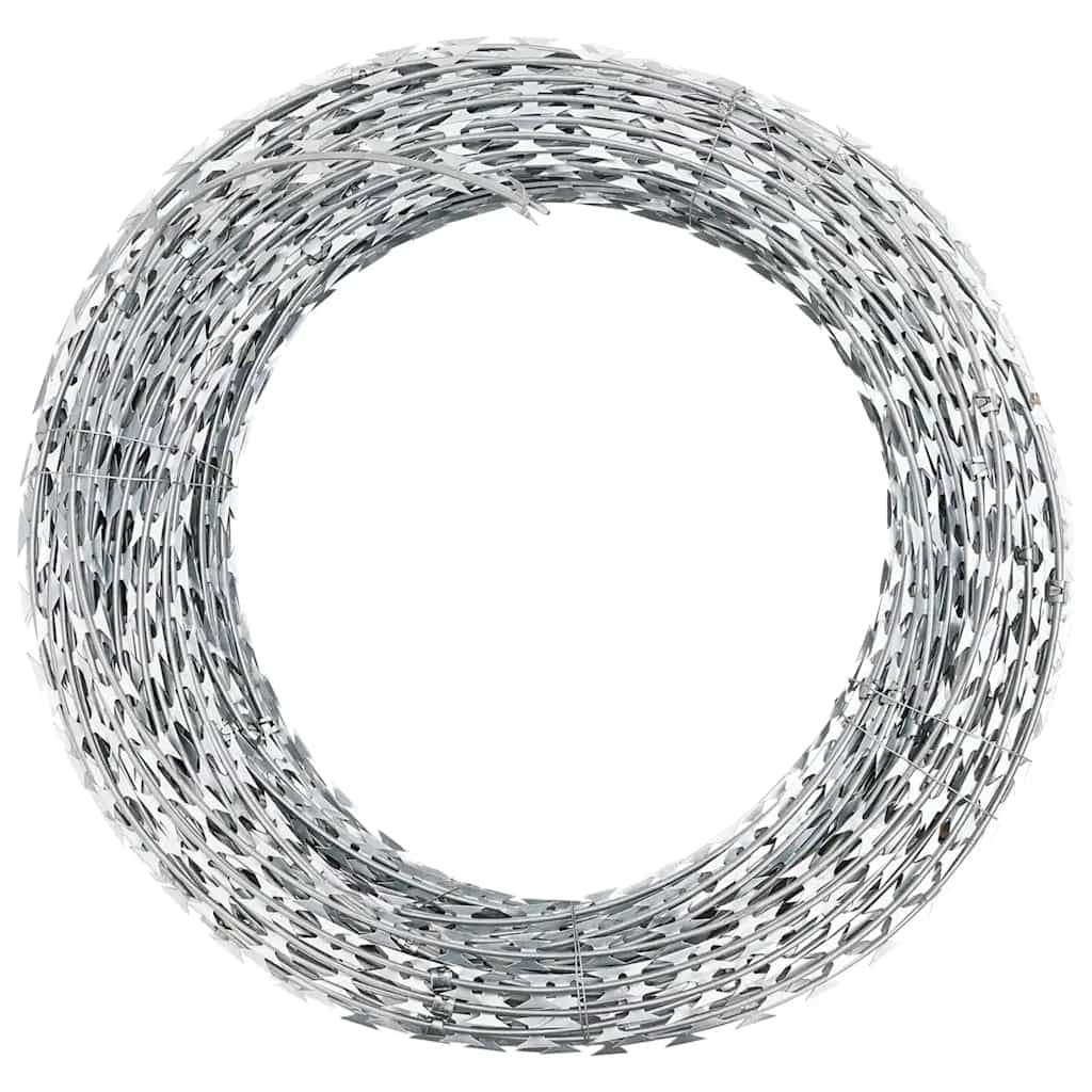 vidaXL BTO-22 Clipped Concertina NATO Razor Wire Galvanized Steel 328.1'
