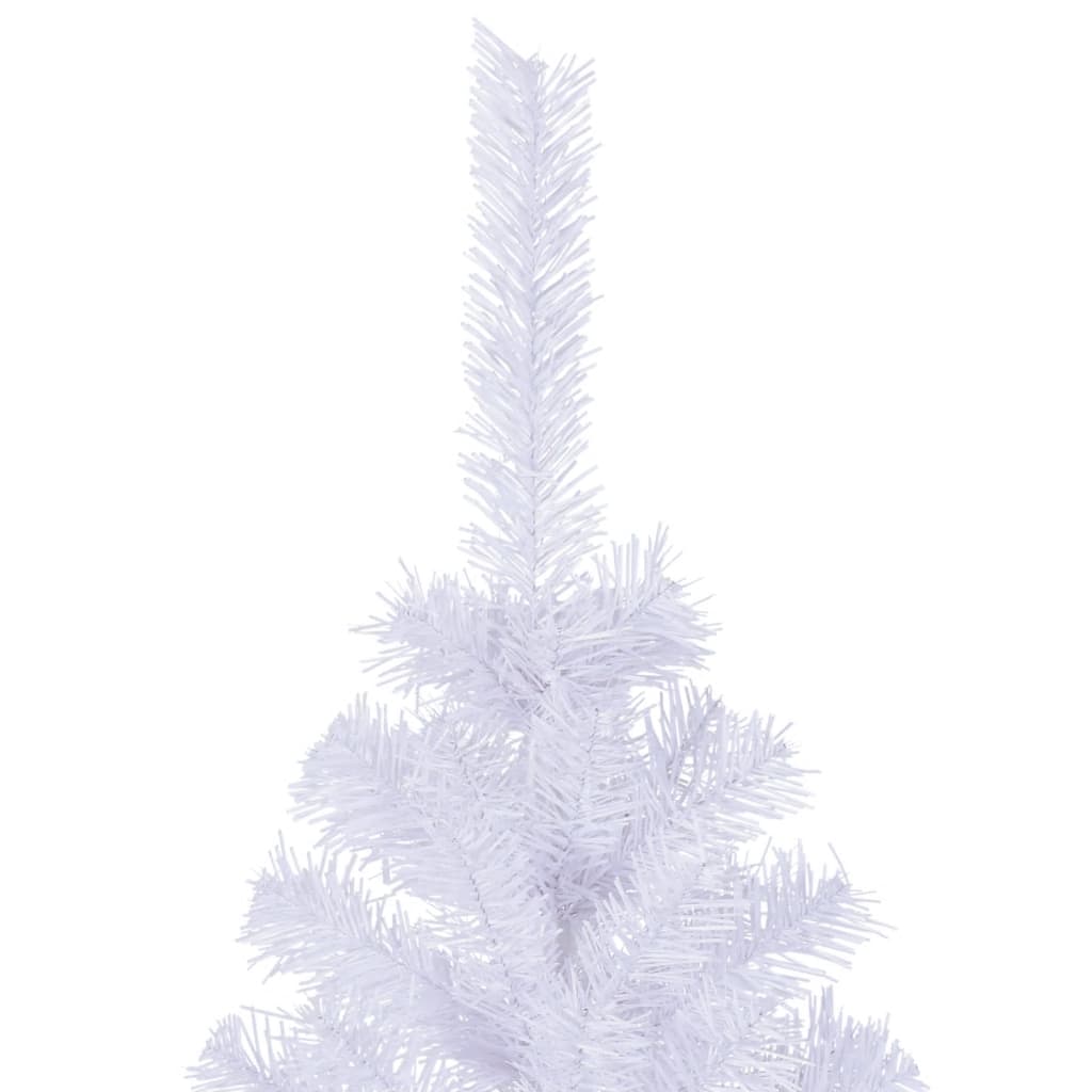 Vidaxl 7 Ft Artificial Christmas Tree With Steel Stand - Indoor Use Only - Pvc Material - 910 Branches - Snow-Covered Look - White