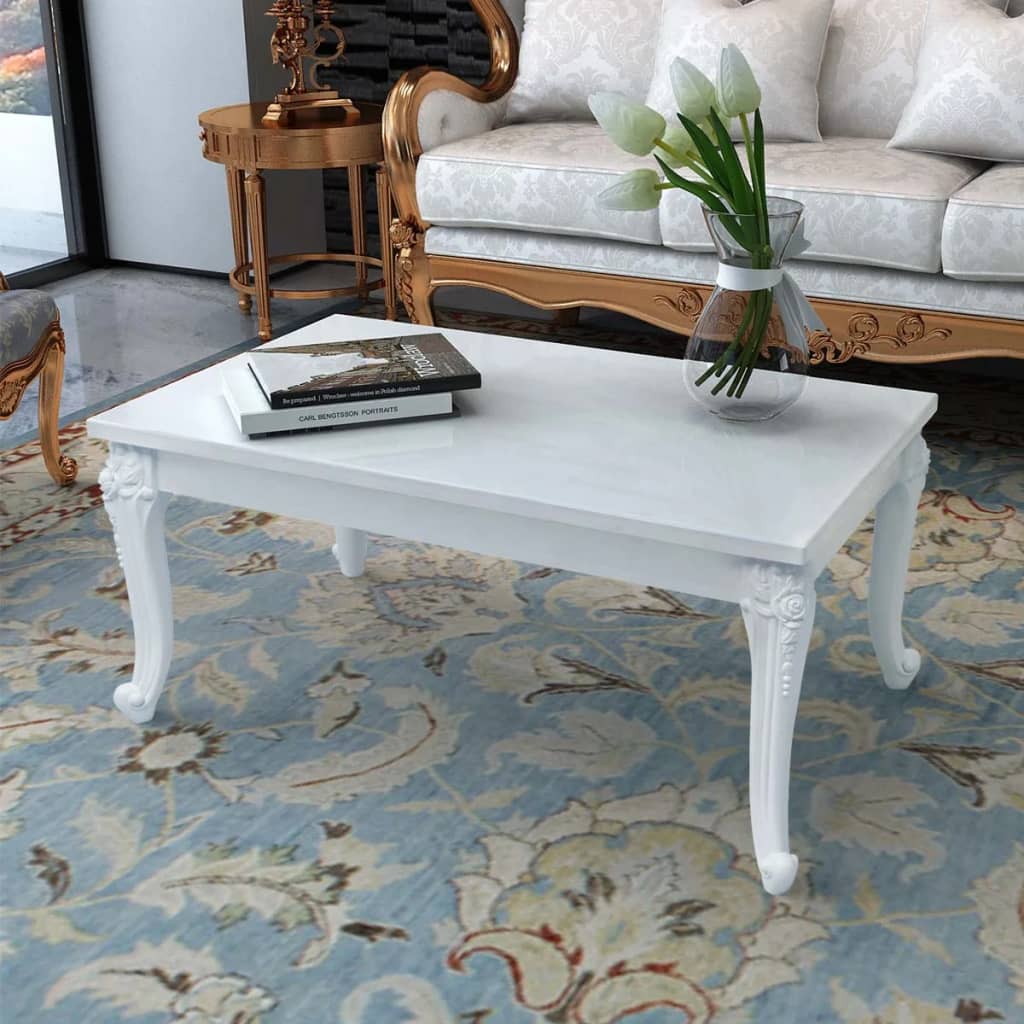 vidaXL Coffee Table 39.4x23.6x16.5 High Gloss White