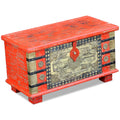 vidaXL Storage Chest Red Mango Wood 31.5x15.7x17.7