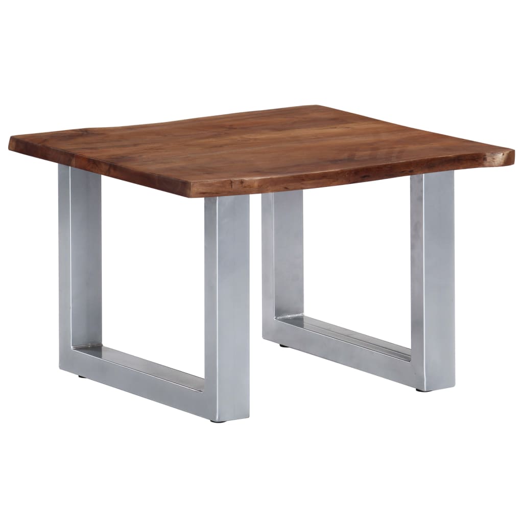 vidaXL Coffee Table with Live Edges 23.6x23.6x15.7