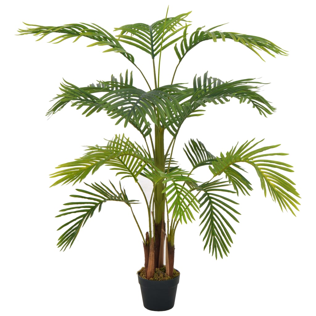 Vidaxl 47.2&quot; Artificial Plant Palm - Realistic Greenery Decoration For Home Or Office - Comes With A Pot - Low Maintenance Indoor Plant