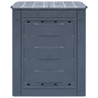 Vidaxl Garden Composter - Waste Collector For Organic Material, Weather And Uv Resistant Plastic, Split Lid For Irrigation & Ventilation, Large 68.7 Gal Capacity, Gray