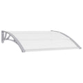 vidaXL Door Canopy Gray and Transparent47.2x31.5 PC
