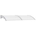 vidaXL Door Canopy Gray and Transparent94.5x31.5 PC