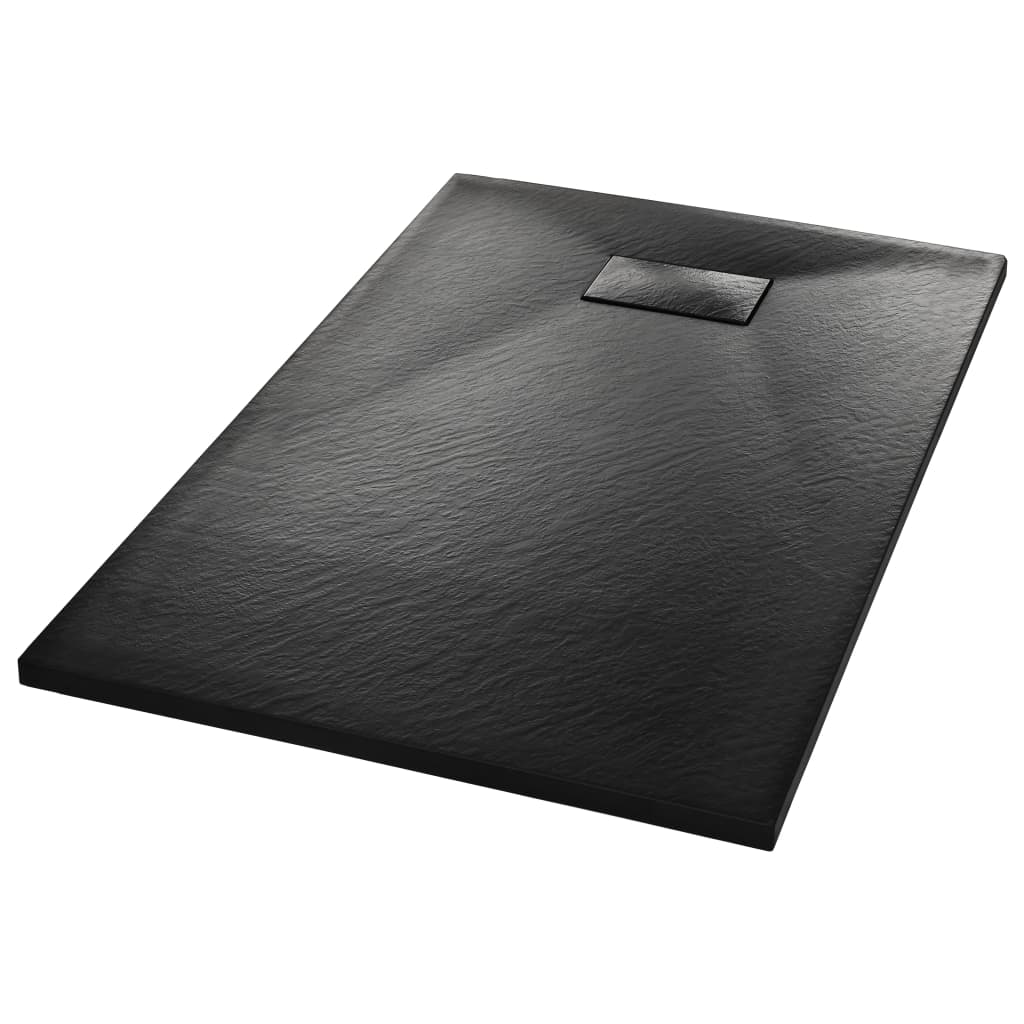vidaXL Shower Base Tray SMC Black 39.4''x31.5''
