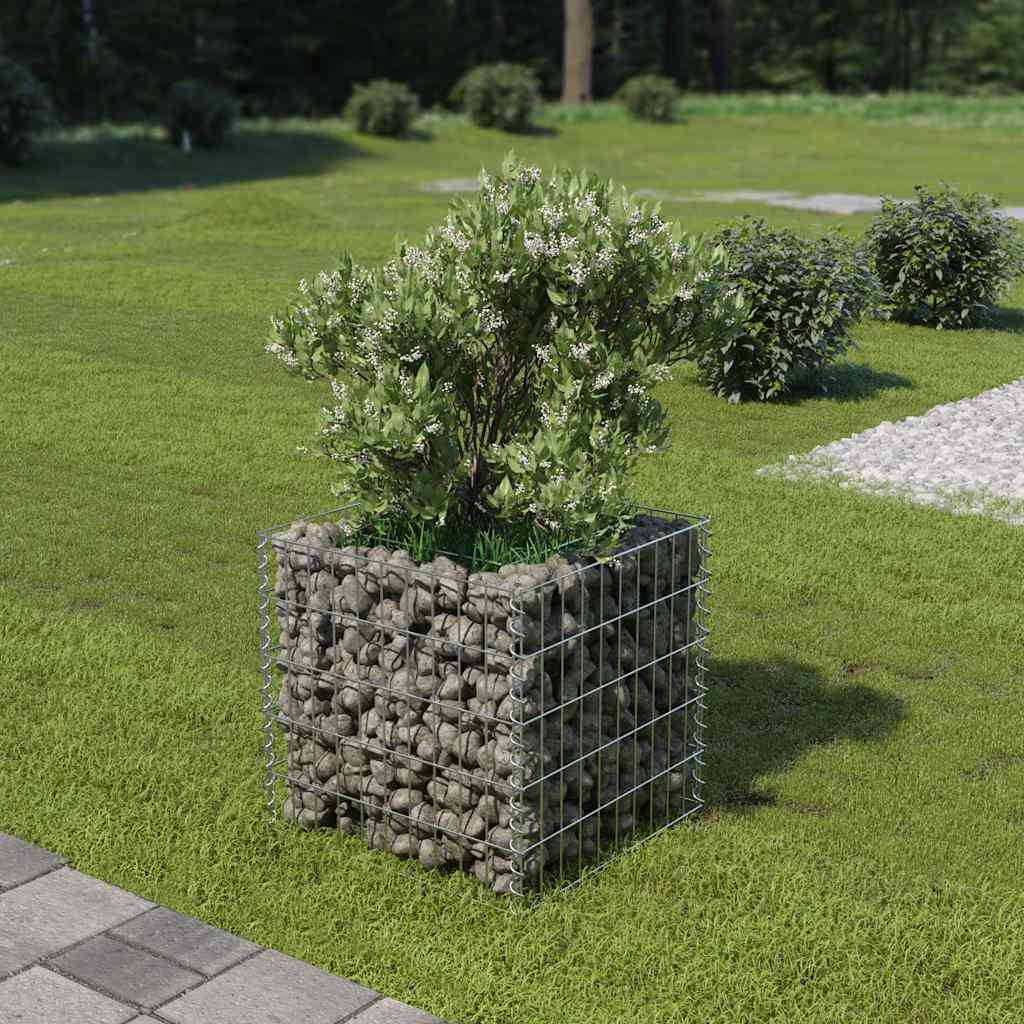 vidaXL Gabion Raised Bed Galvanized Steel 19.7''x19.7''x19.7''