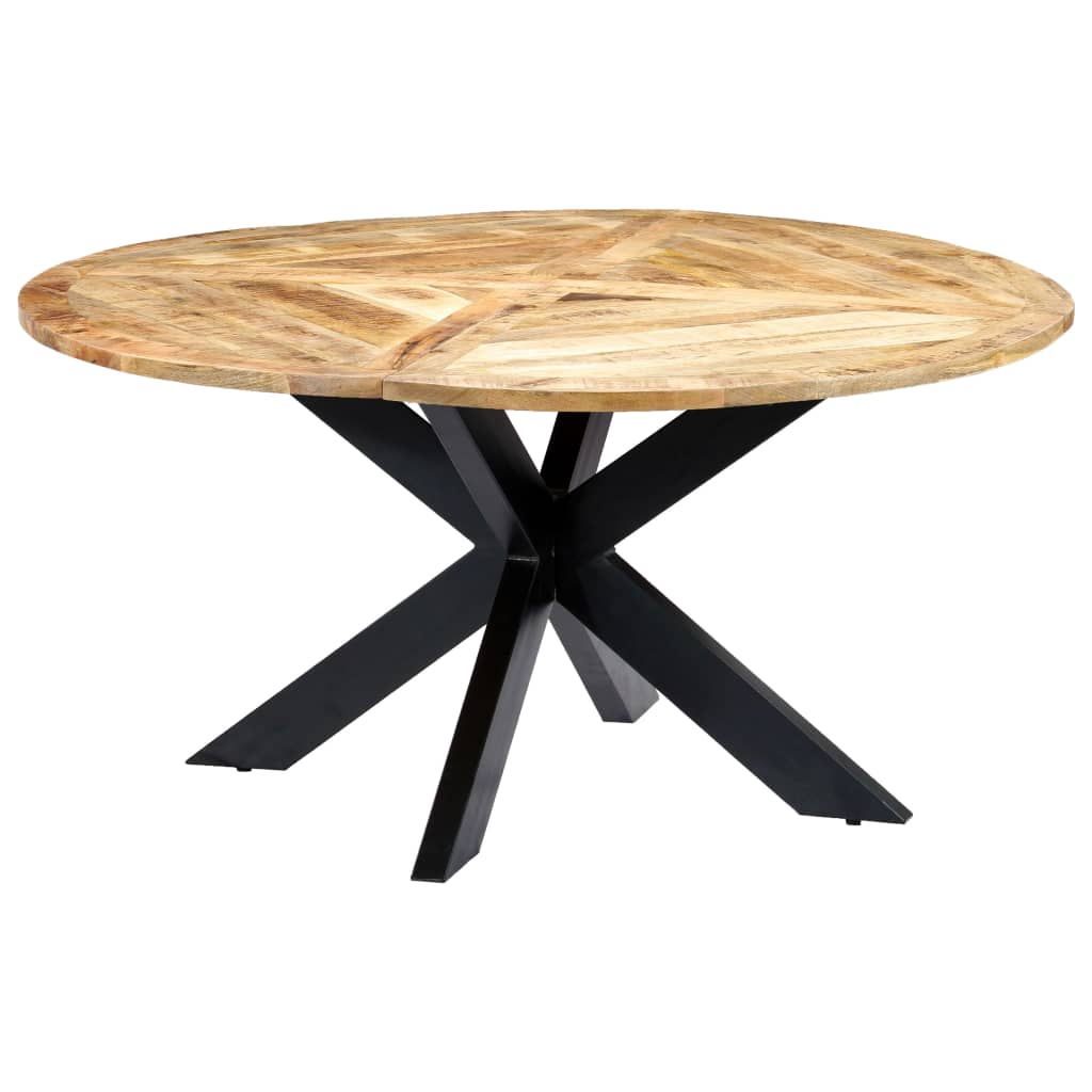 vidaXL Dining Table Round 59.1x29.9 Solid Mango Wood