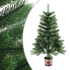Vidaxl Lifelike Artificial Christmas Tree, 2Ft Green, Weather Resistant, Suitable For Indoor And Outdoor Use, Economical, Easy Assembly, With Sturdy Steel Base