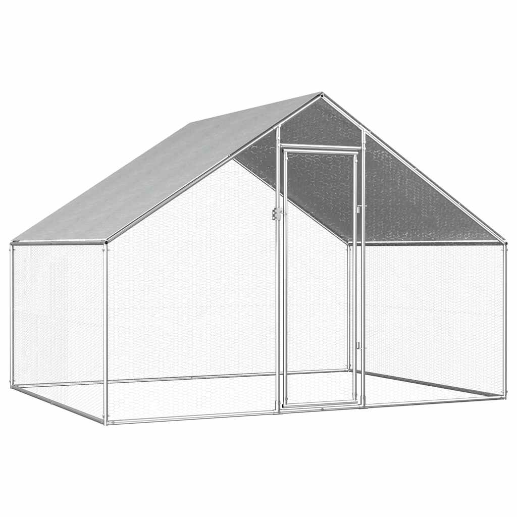Vidaxl Outdoor Chicken Cage 2.75X2X1.92 M Galvanised Steel