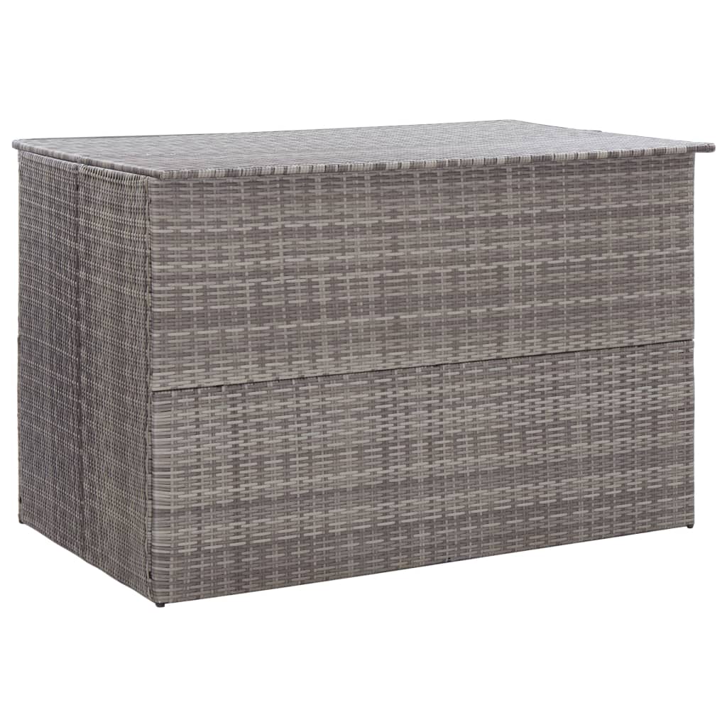 Vidaxl Patio Storage Box Gray 59.1'X39.4'X39.4' Poly Rattan