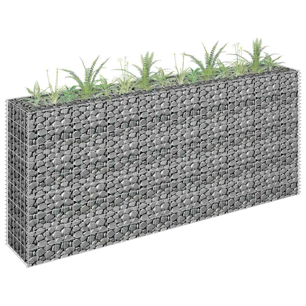 Vidaxl Gabion Raised Bed Galvanized Steel 70.9'X11.8'X35.4'