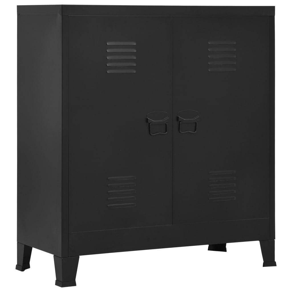 vidaXL Industrial Storage Chest Black 35.4''x15.7''x39.4'' Steel