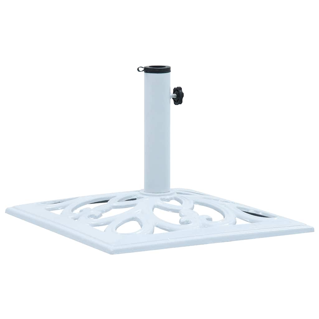 vidaXL Umbrella Base White 26.5 lbs 19.3 Cast Iron