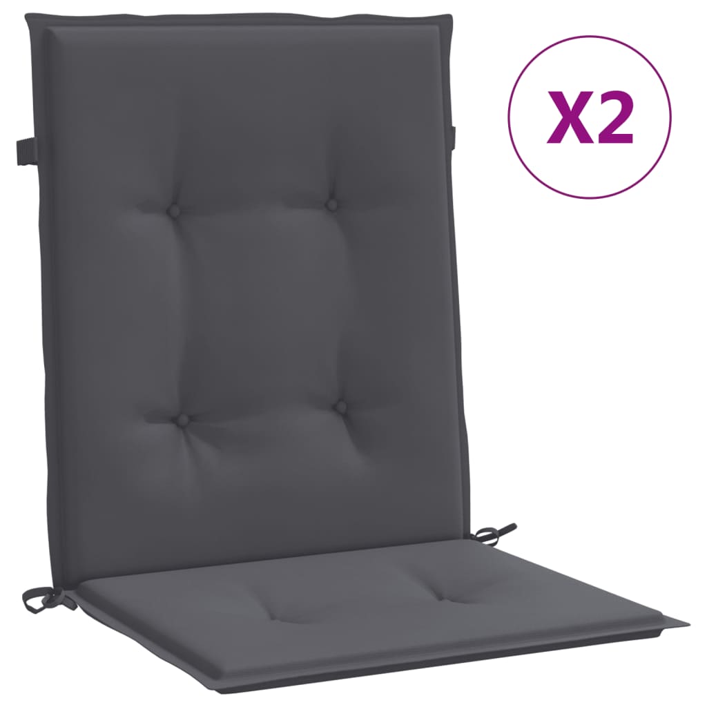 Vidaxl Garden Chair Cushions 2 Pcs Anthracite 39.4'X19.7'X1.2'