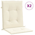 vidaXL Garden Chair Cushions 2 pcs Cream 39.4x19.7x1.2