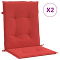 vidaXL Garden Chair Cushions 2 pcs Red 39.4x19.7x1.2