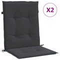 vidaXL Garden Chair Cushions 2 pcs Black 39.4x19.7x1.2