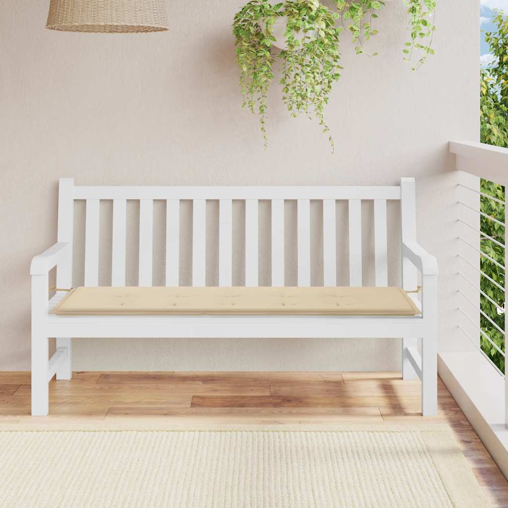 Vidaxl Garden Bench Cushion Beige 150X50X3 Cm Oxford Fabric