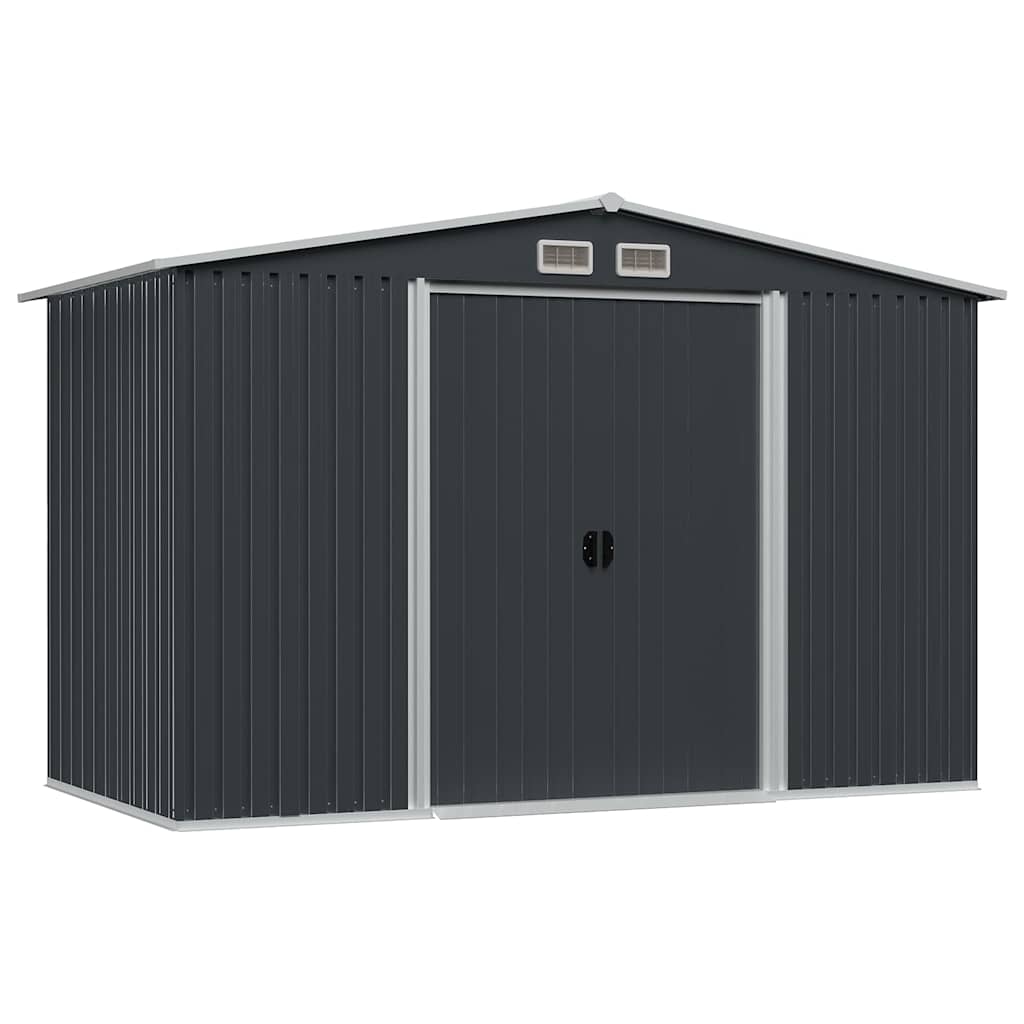 vidaXL Garden Storage Shed Anthracite Steel 101.2x80.7x70.1