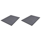 Vidaxl 2X Pvc Door Mats Welcome Mat Rug Front Door Flooring Carpet Living Room Bedroom Office Hallway Entryway Interior Indoor Home Gray