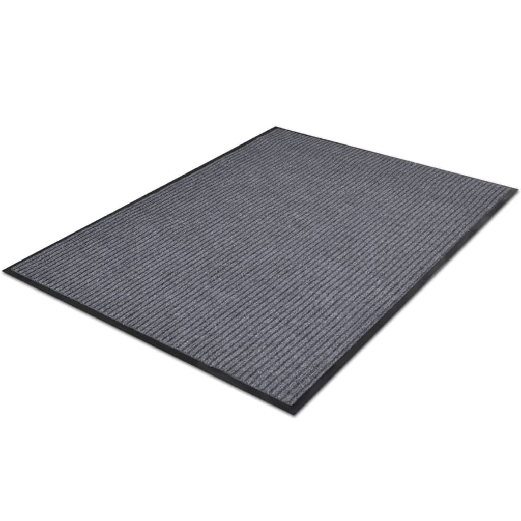 Vidaxl 2X Pvc Door Mats Welcome Mat Rug Front Door Flooring Carpet Living Room Bedroom Office Hallway Entryway Interior Indoor Home Gray