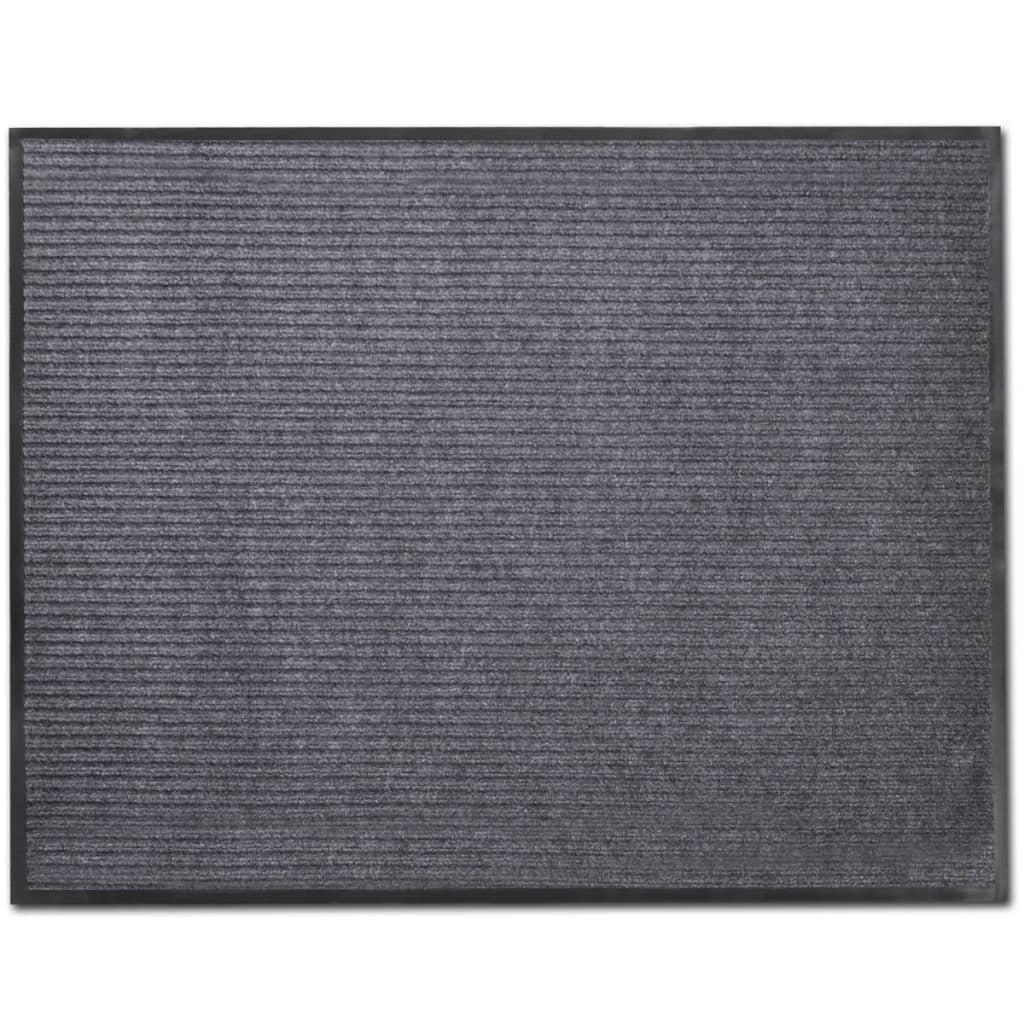 Vidaxl 2X Pvc Door Mats Welcome Mat Rug Front Door Flooring Carpet Living Room Bedroom Office Hallway Entryway Interior Indoor Home Gray