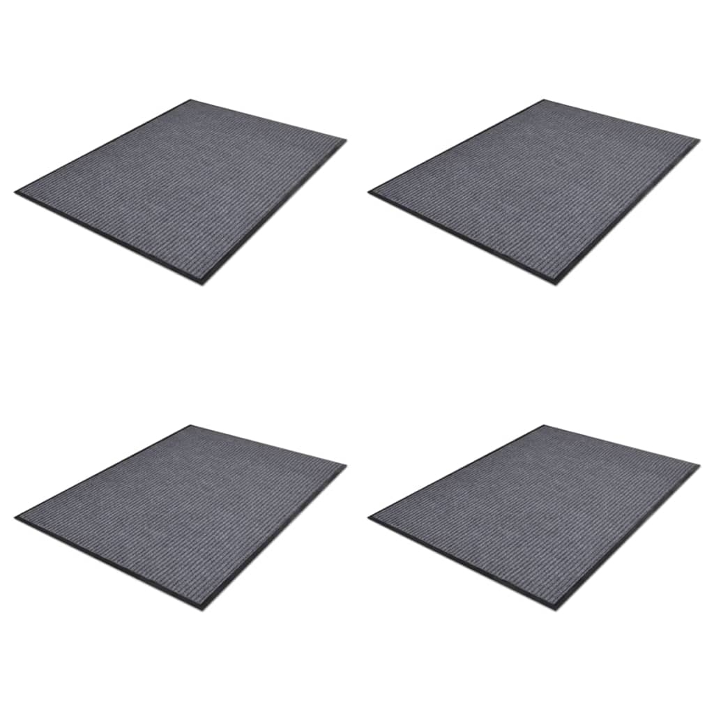 vidaXL PVC Door Mats 4 pcs Gray 35.4x23.6