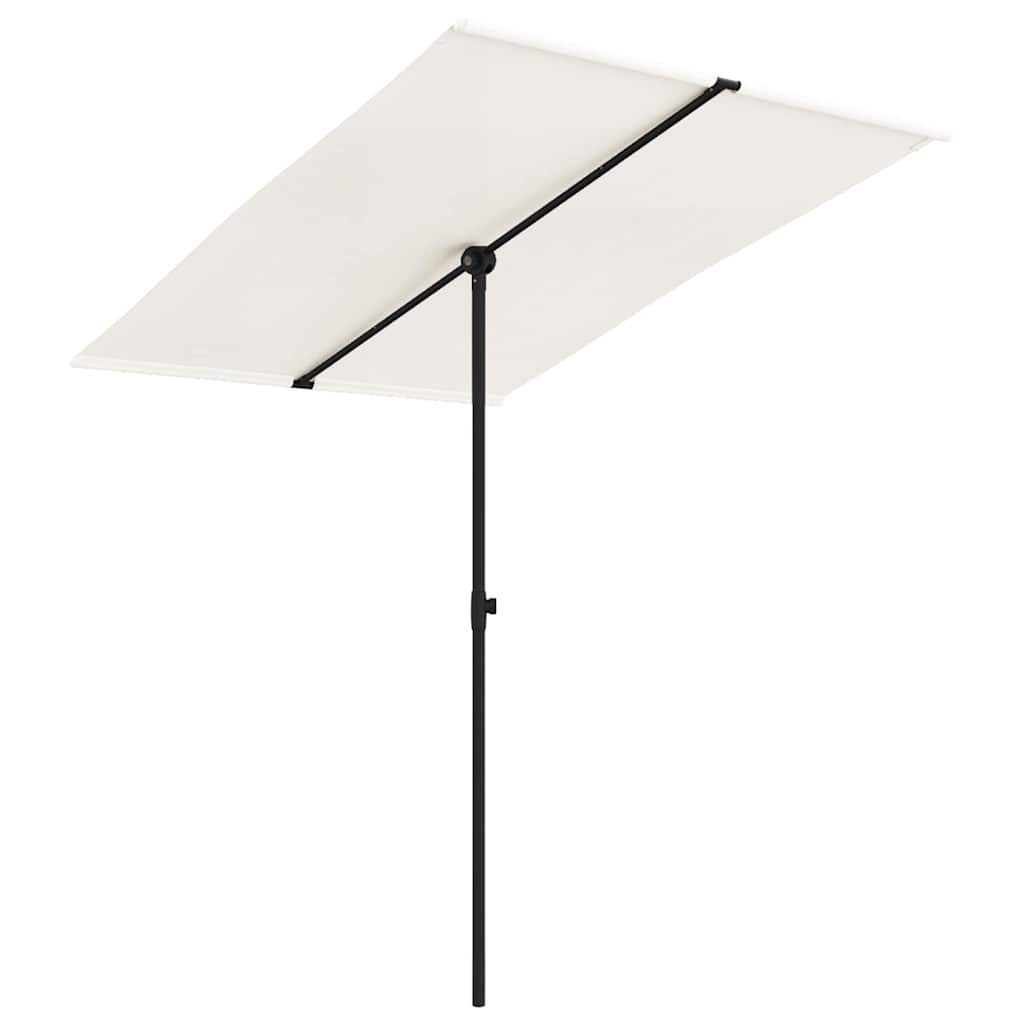 vidaXL Outdoor Parasol with Aluminum Pole 6.6x4.9 Sand White