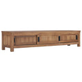 vidaXL TV Cabinet 59.1x11.8x11.8 Solid Teak Wood
