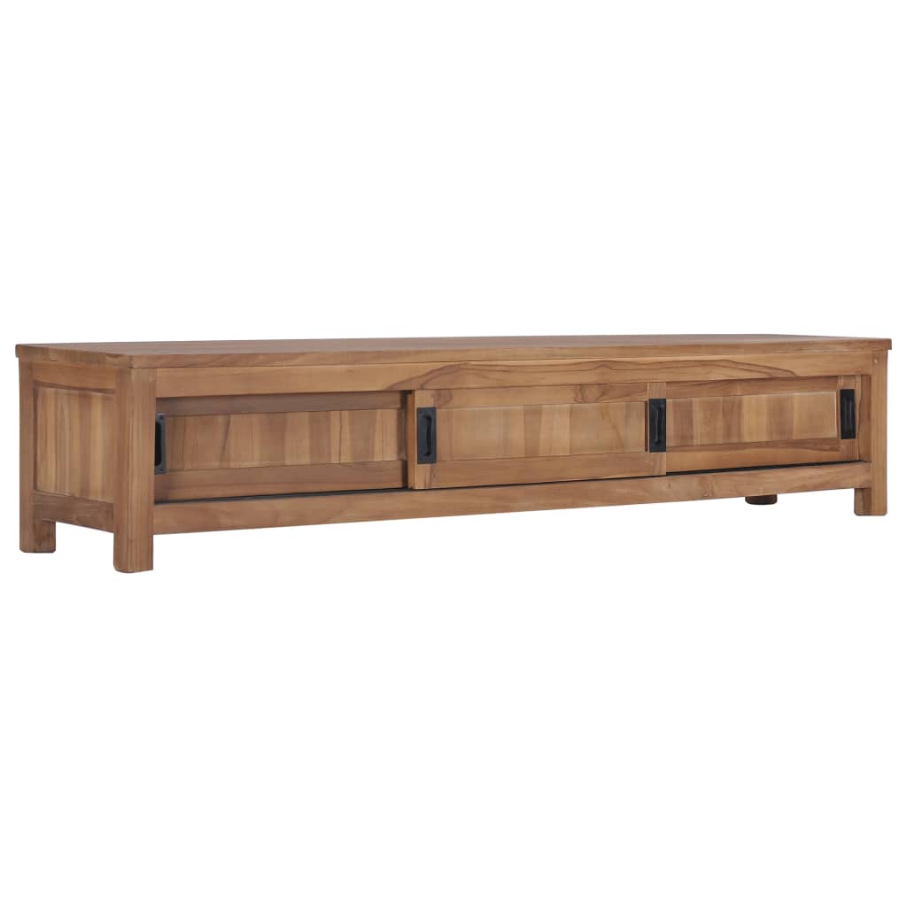 vidaXL TV Cabinet 59.1x11.8x11.8 Solid Teak Wood
