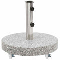 vidaXL Parasol Base Granite 66.1 lb Round Gray