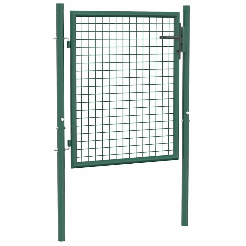 vidaXL Fence Gate Steel 39.4''x29.5'' Green